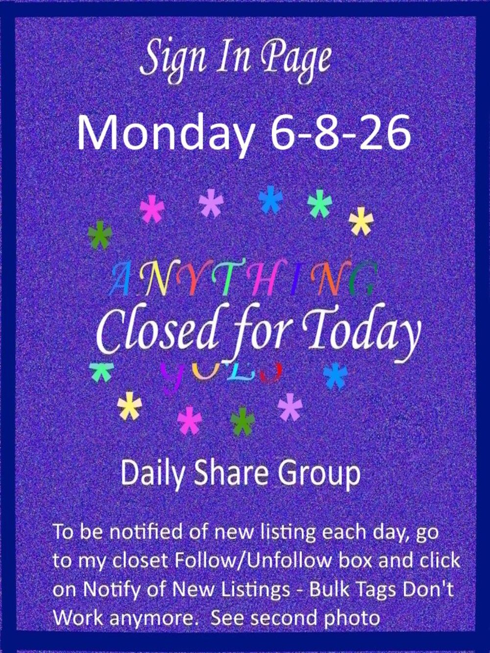 Monday 6-8-26 Anything Goes Share Group - Part One Sign In Page